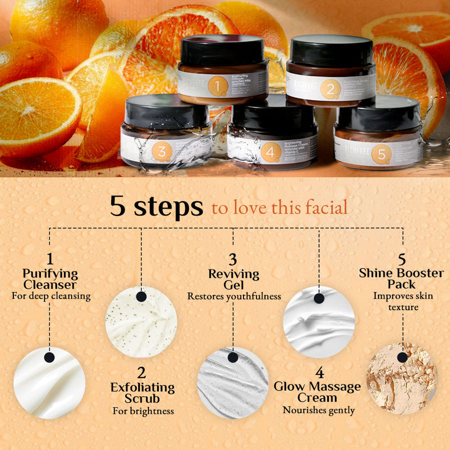 Richfeel Brightening Facial Kit Enriched With Vitamin C 250 gm