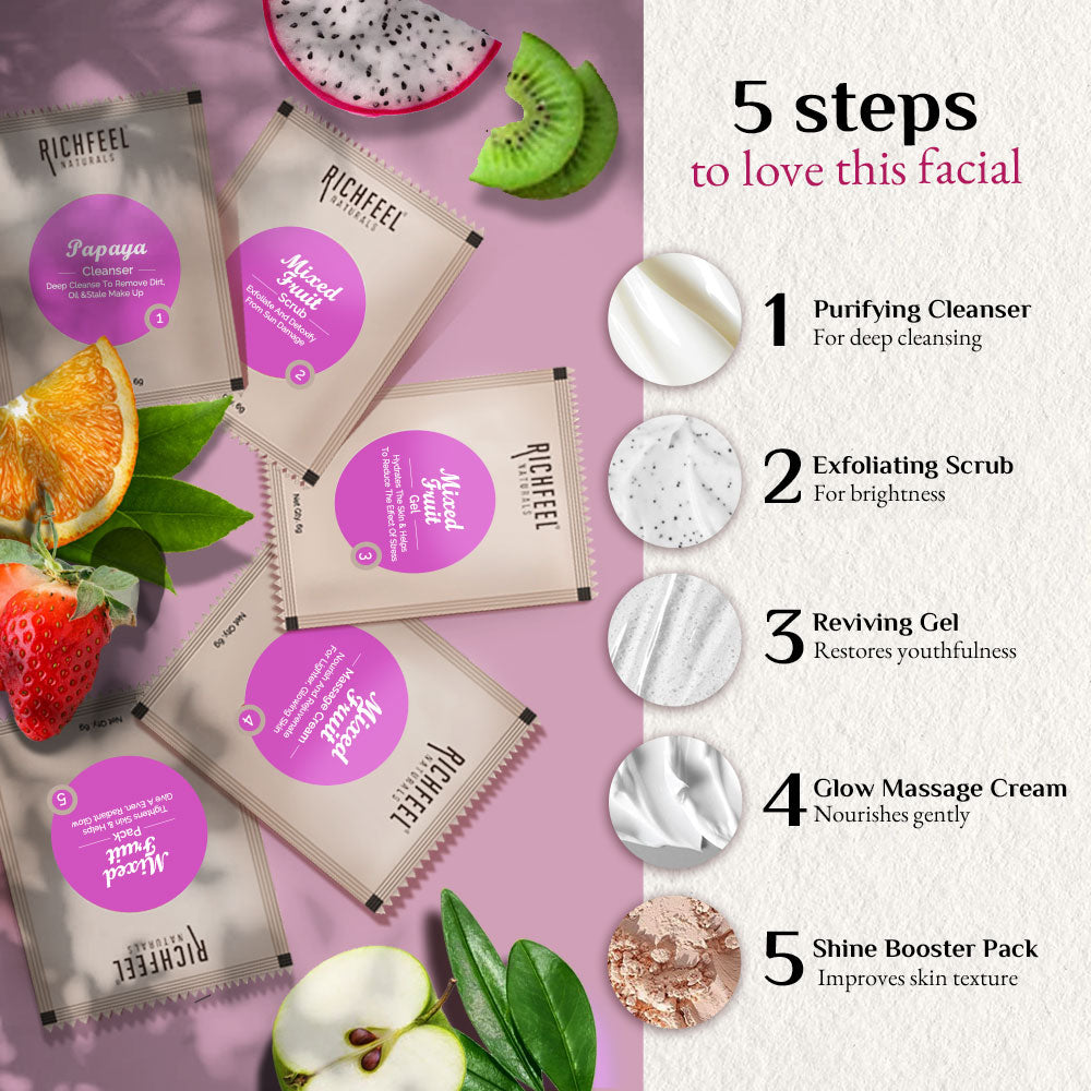 Richfeel Mixed Fruit Facial Kit 5x6 G