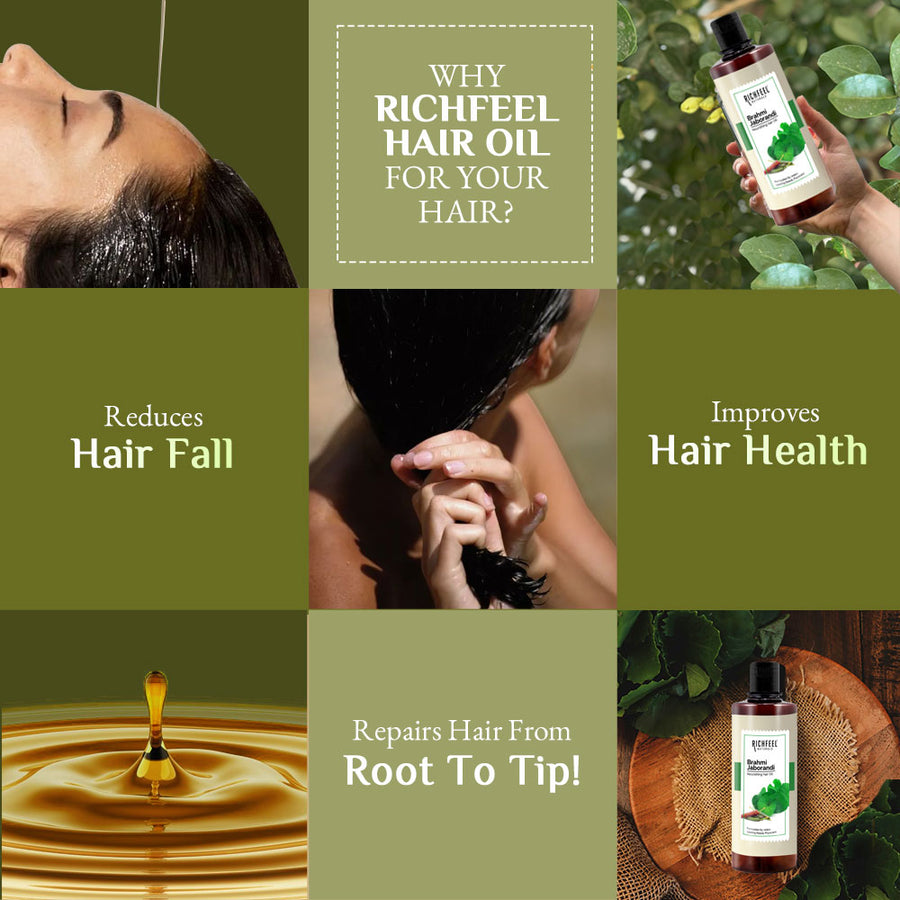 Richfeel Brahmi Jaborandi Hair Oil 500 ML Pack of 2