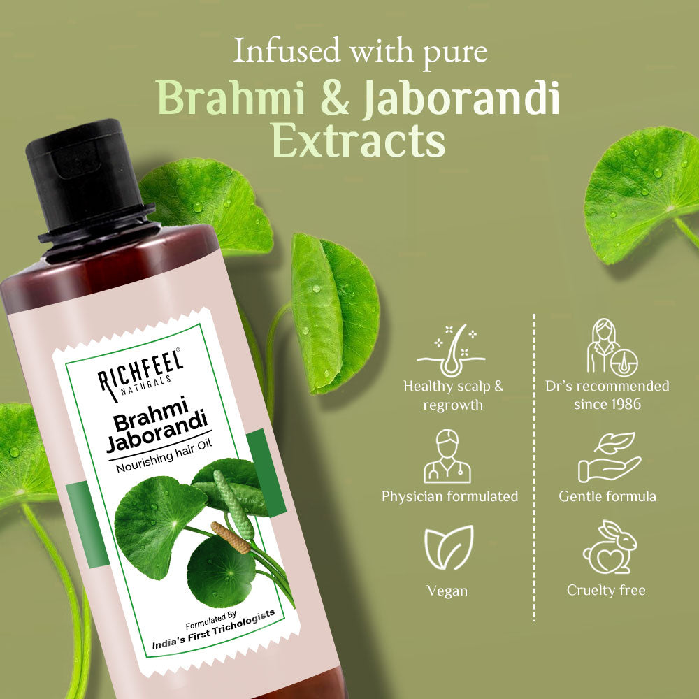 Richfeel Brahmi Jaborandi Hair Oil 500 ML (Pack of 2)