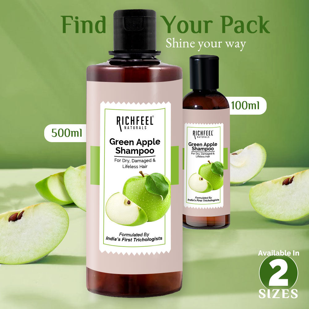 Richfeel Green Apple Shampoo 500 Ml (Pack of 2)