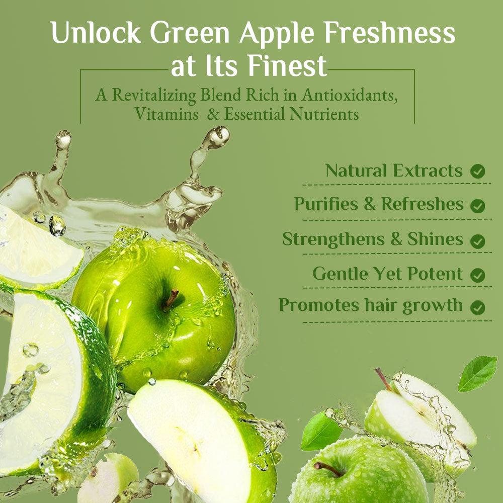 Richfeel Green Apple Shampoo 500 Ml (Pack of 2)