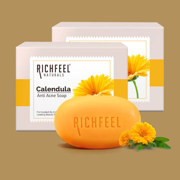 Richfeel Calendula Anti Acne Soap 75 G Pack of 2
