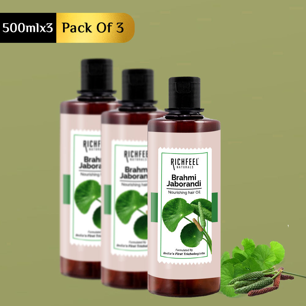 Richfeel Brahmi Jaborandi Hair Oil 500 ML (Pack of 3)