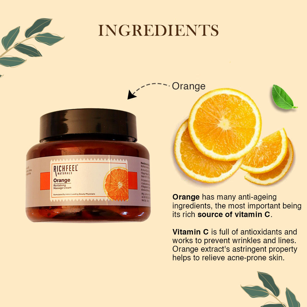 Richfeel Orange Revitalizing Massage Cream 100 g