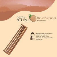 Richfeel Rosewood Handcrafted Plain Comb 100 g